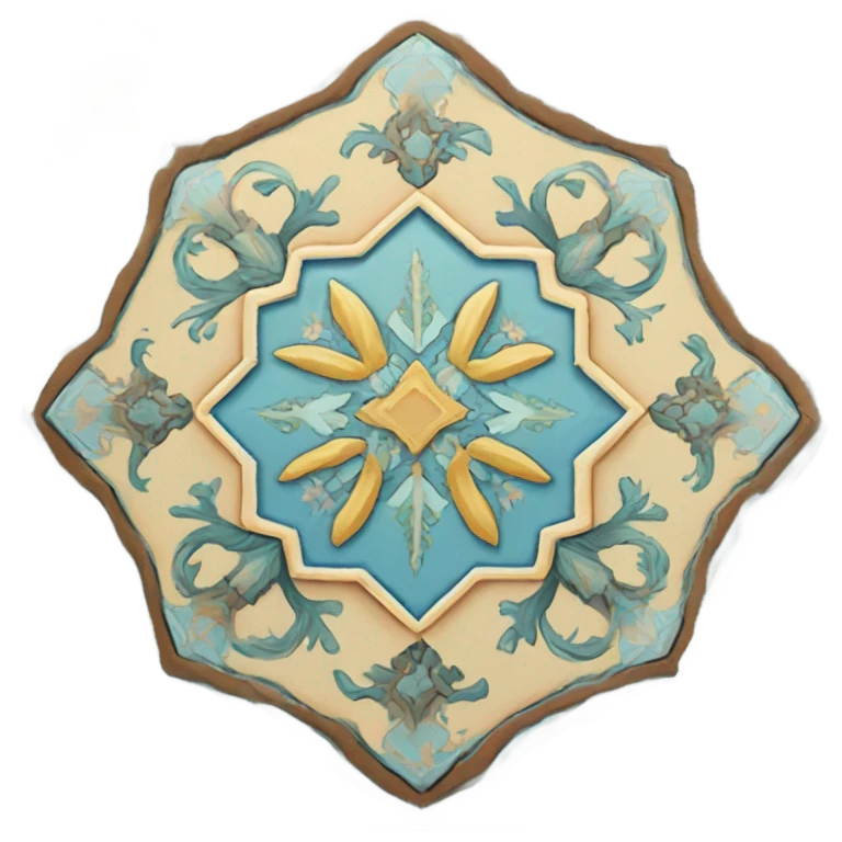 Pastel Octagon Persian tile emoji