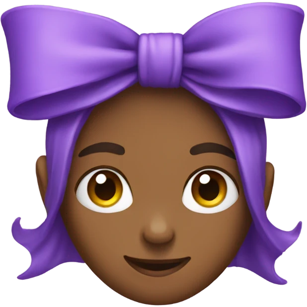 Purple bow emoji