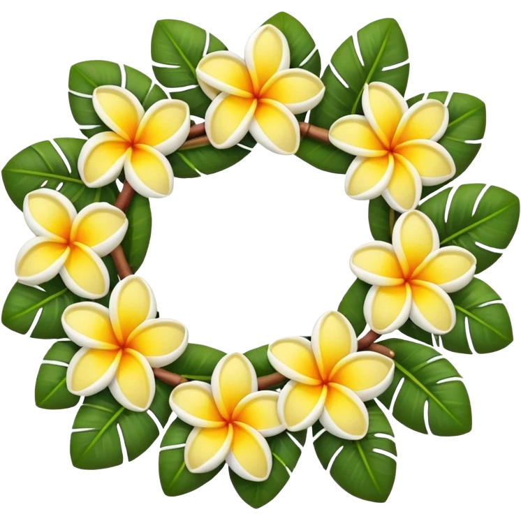 Plumeria lei emoji