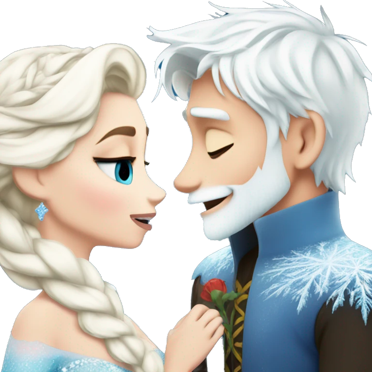 Elsa Kissing Jack Frost  emoji