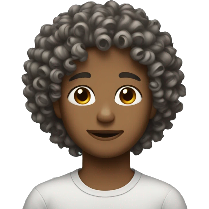 Aesthetic curly hair emoji