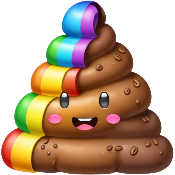 Poop rainbow emoji