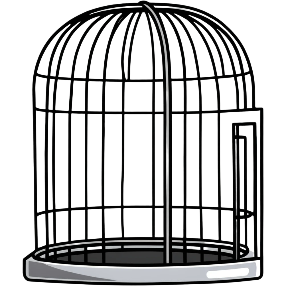 silver cage locked emoji