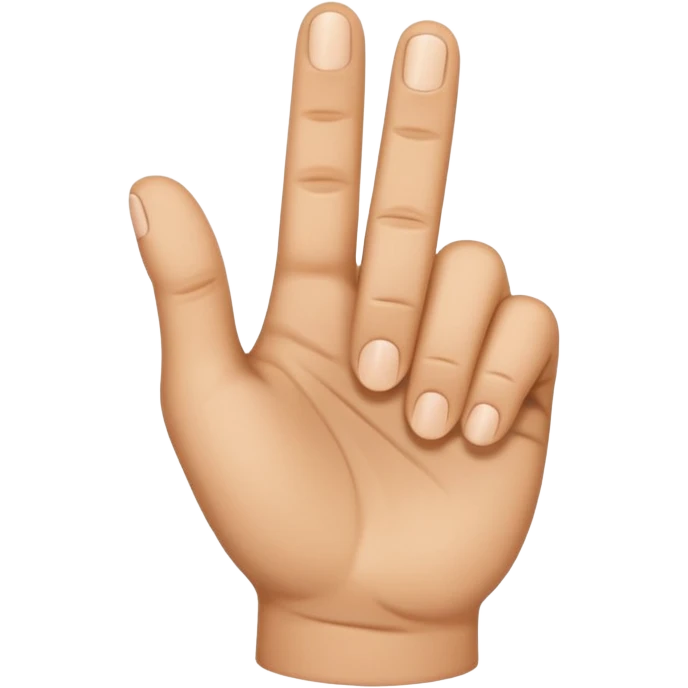 This emoji:🤙 but the lowest tumb is cut emoji