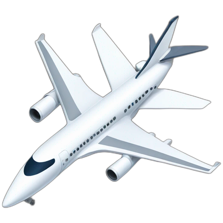 isometric airplane jet emoji
