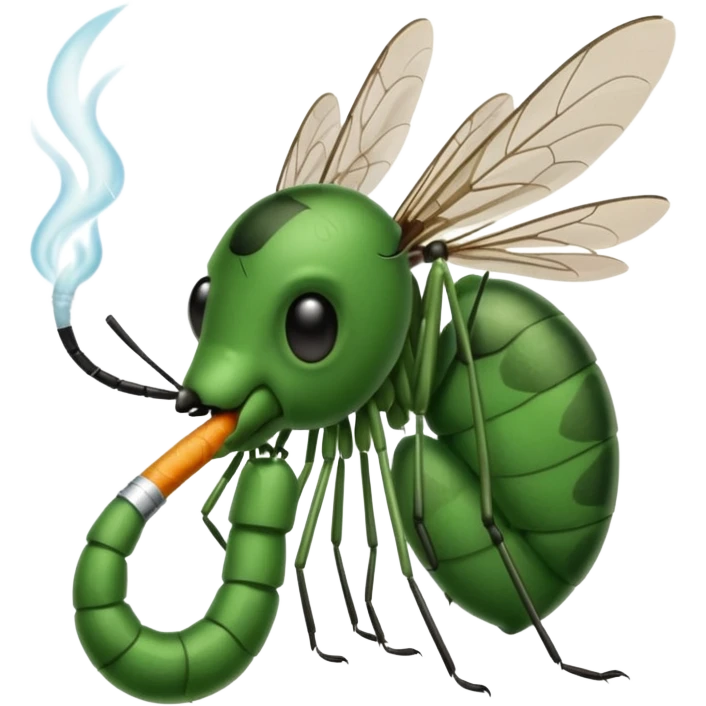 mosquito fumando un cigarro emoji