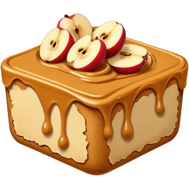 apple chunks with peanutbutter emoji