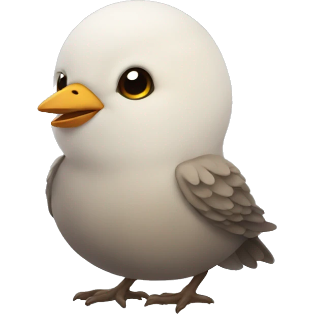 Round cute bird emoji