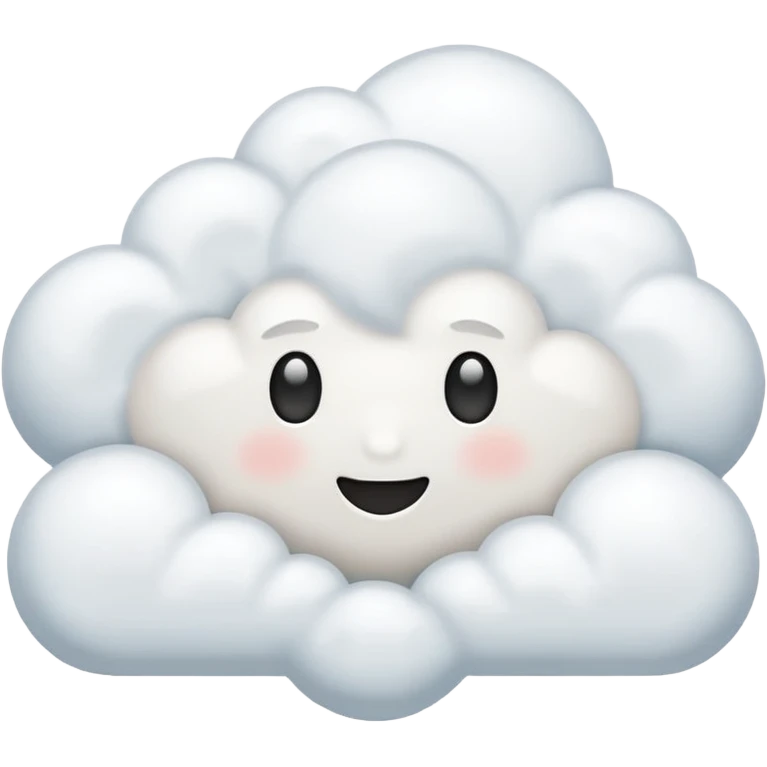 white 2d cloud no face flat emoji