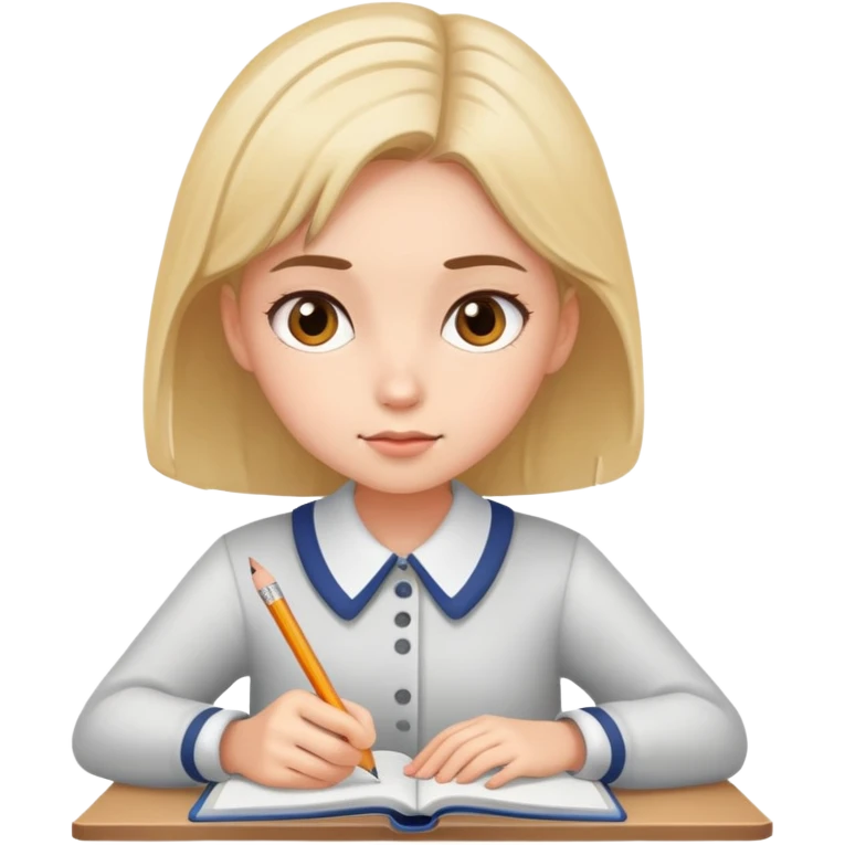 Girl study emoji