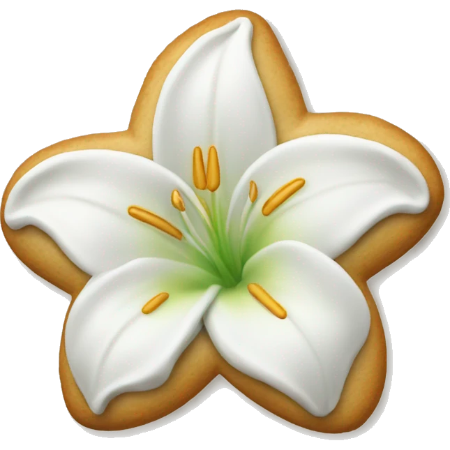 White Lily Cookie emoji