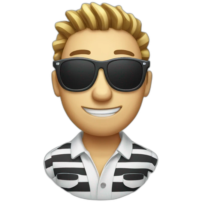 zèbre avec des lunettes emoji