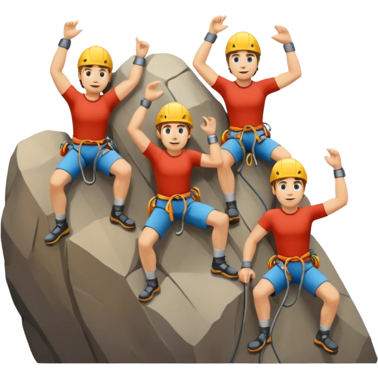 three rock climbers  emoji