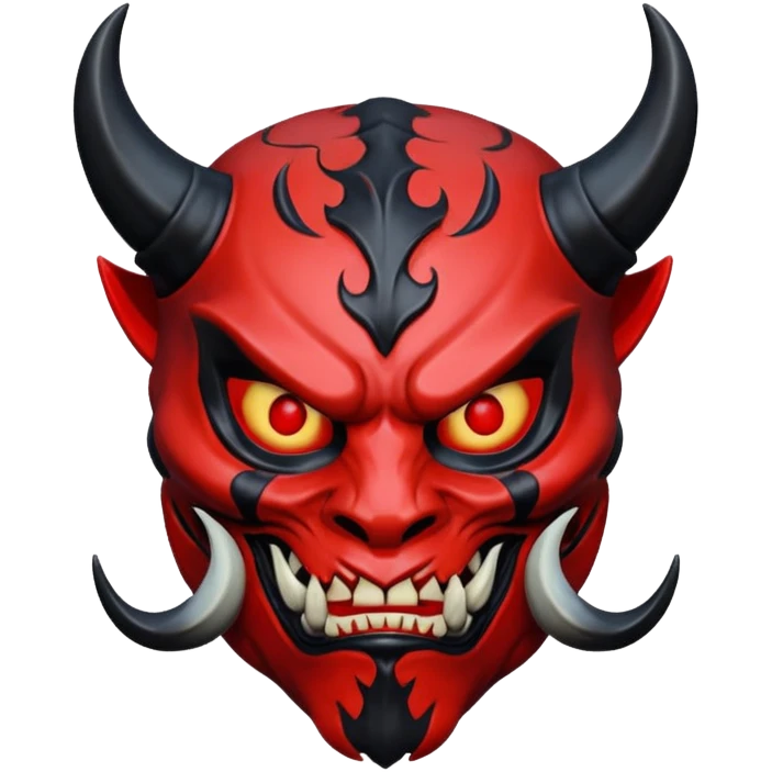 dark half oni mask emoji