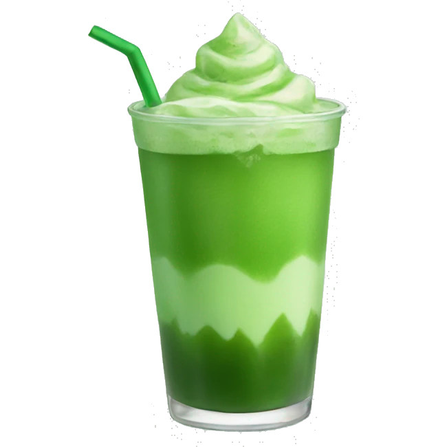 Iced matcha emoji