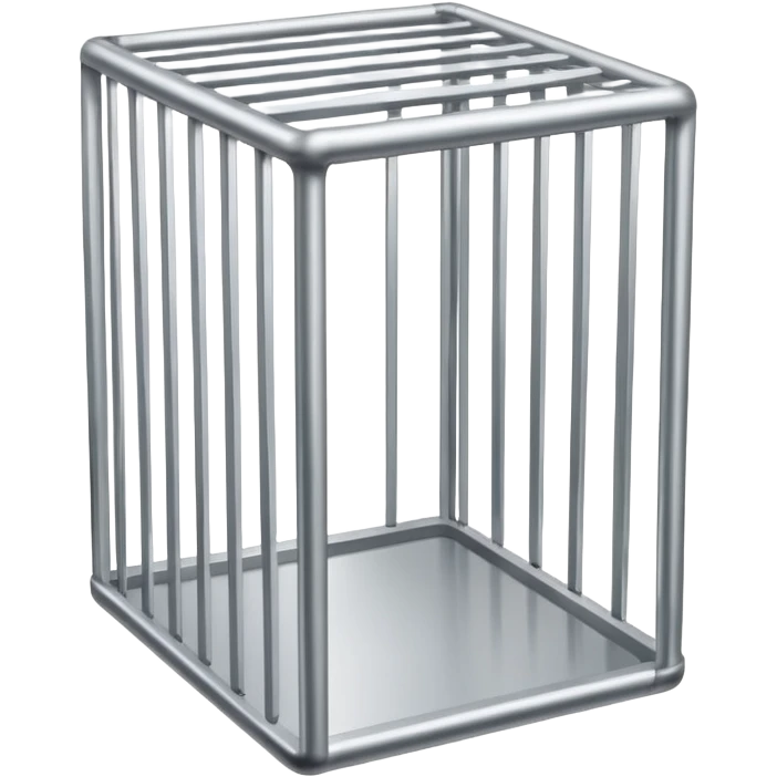 simple cage thin bars straight square emoji