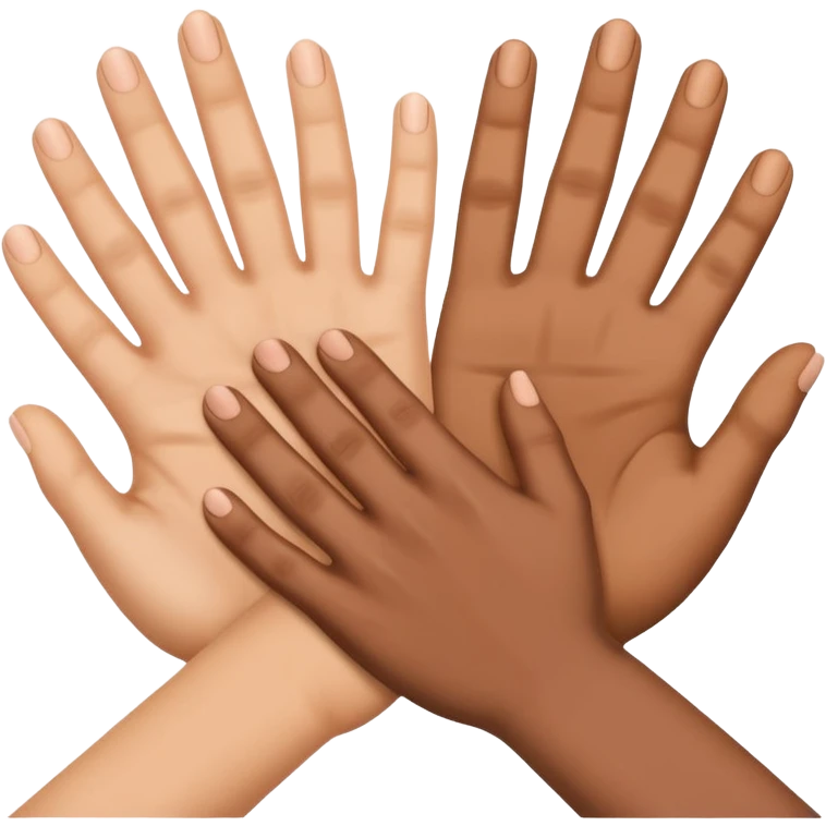 AI와 사람이 손을 잡고 있는 이모지 emoji