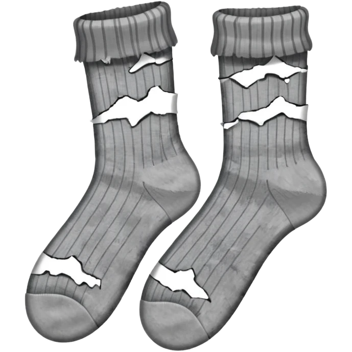 old dirty broken pair of socks emoji