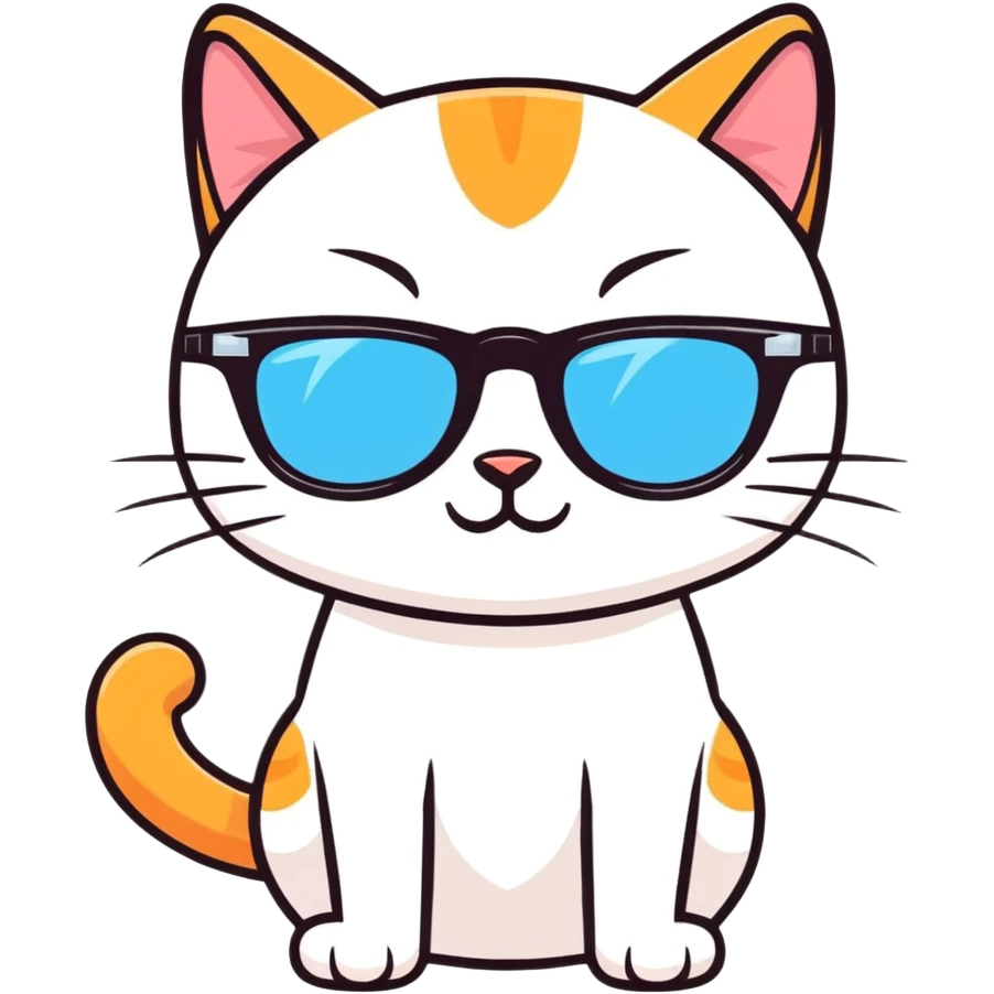 Cat with sunglasses emoji