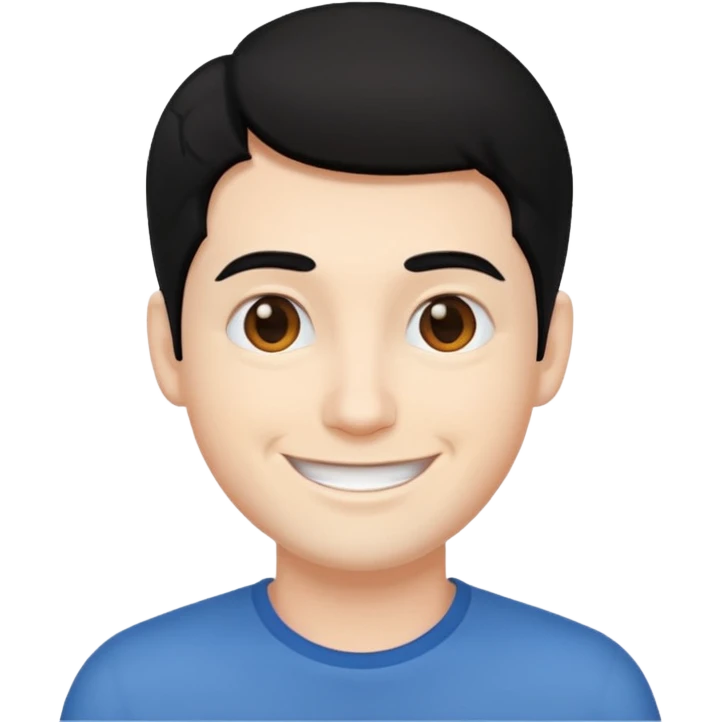 мужчина с белым тоном кожи и черными волосами emoji