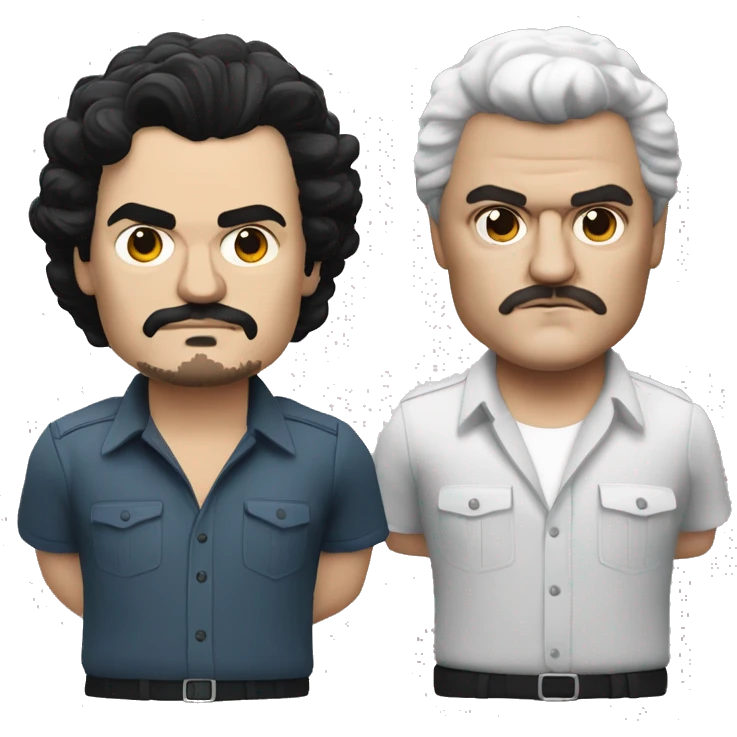 wagner moura narcos in memoji style only head emoji