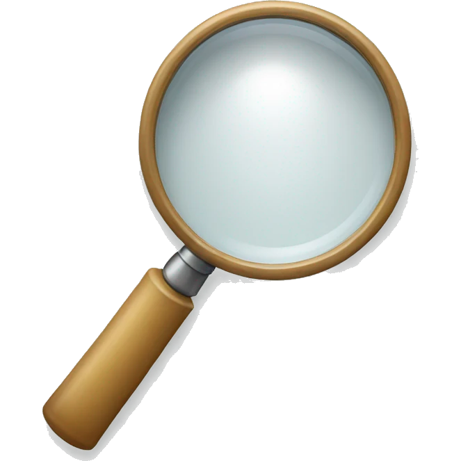 white magnifying glass emoji