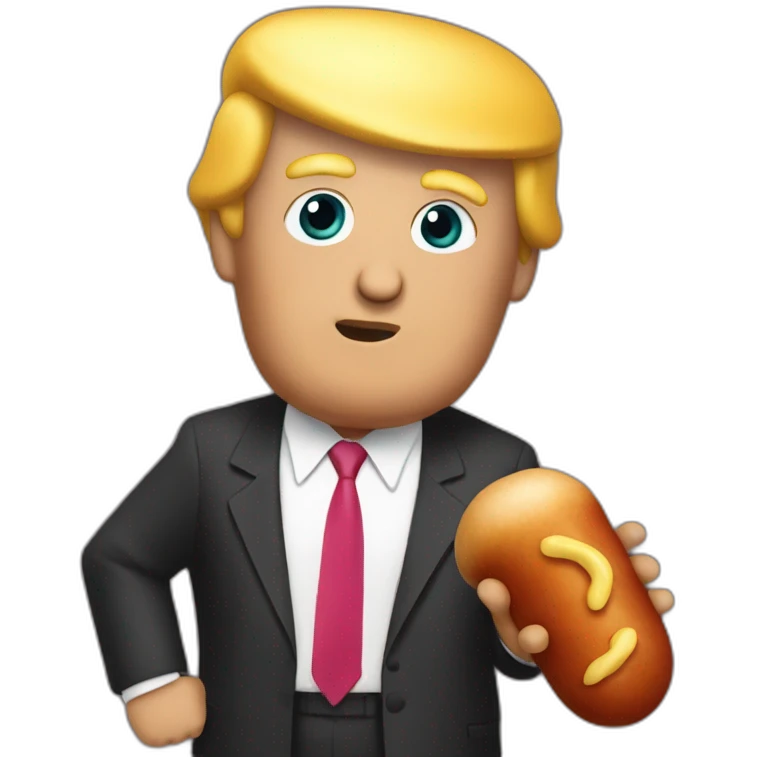 trump-holding-his-sausage emoji