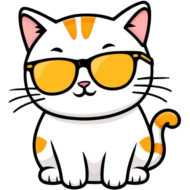 Cat with sunglasses emoji