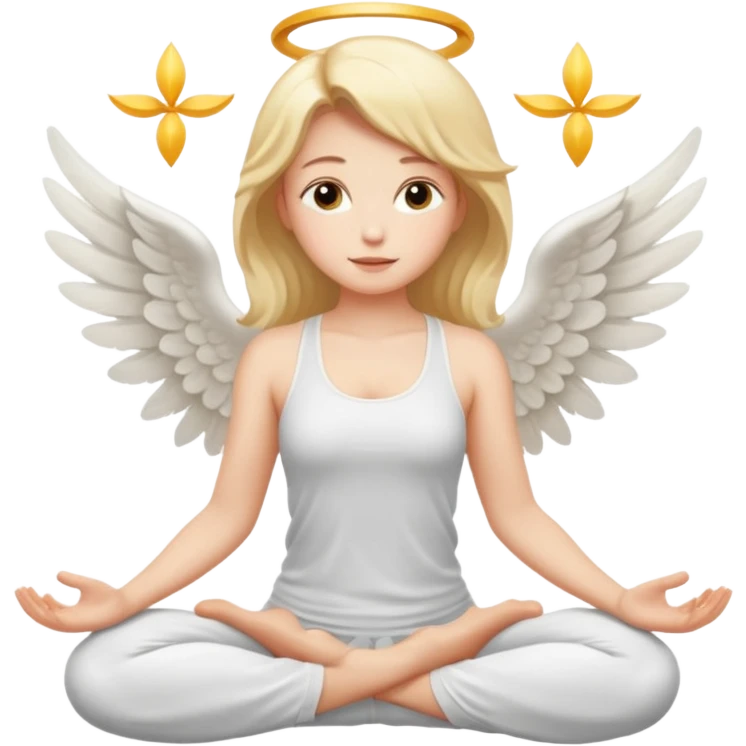 yoga angel emoji