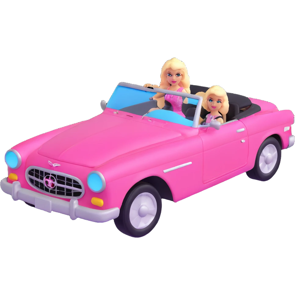 Barbie convertible car emoji