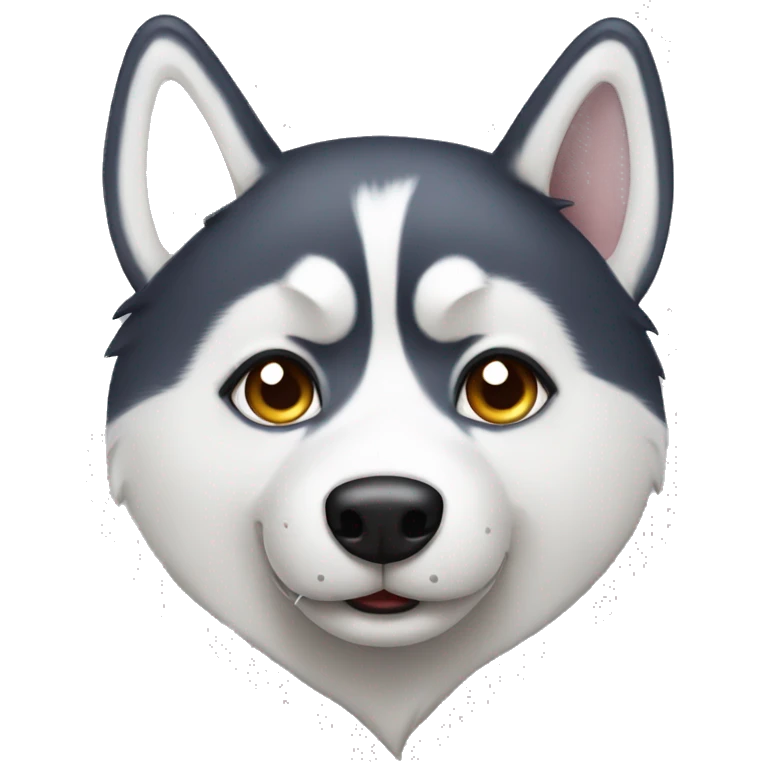 husky with heart eyes emoji