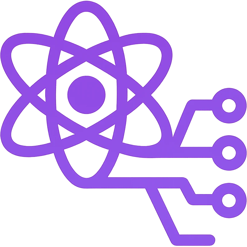 purple science and technology icon, futuristic style, vibrant purple hues, sleek design emoji