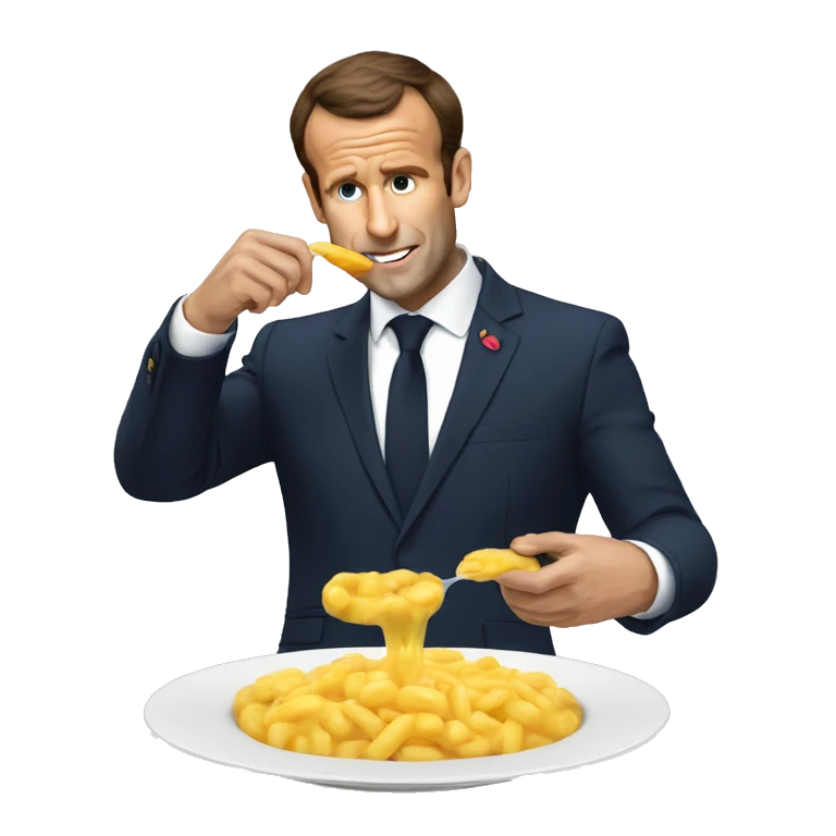 macron qui mange du pain emoji