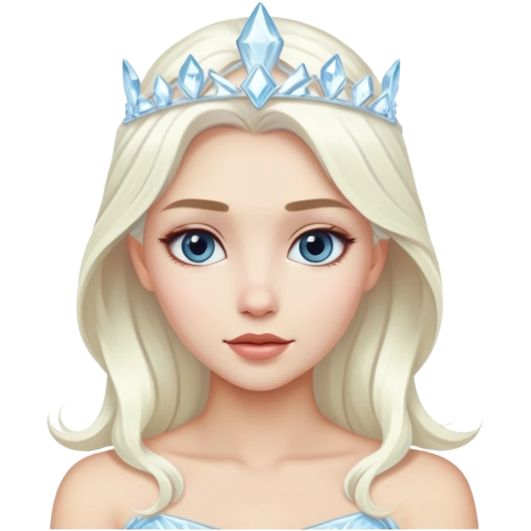 Con gái đẹp . Tóc bạch kim. Nữ hoàng băng giá emoji