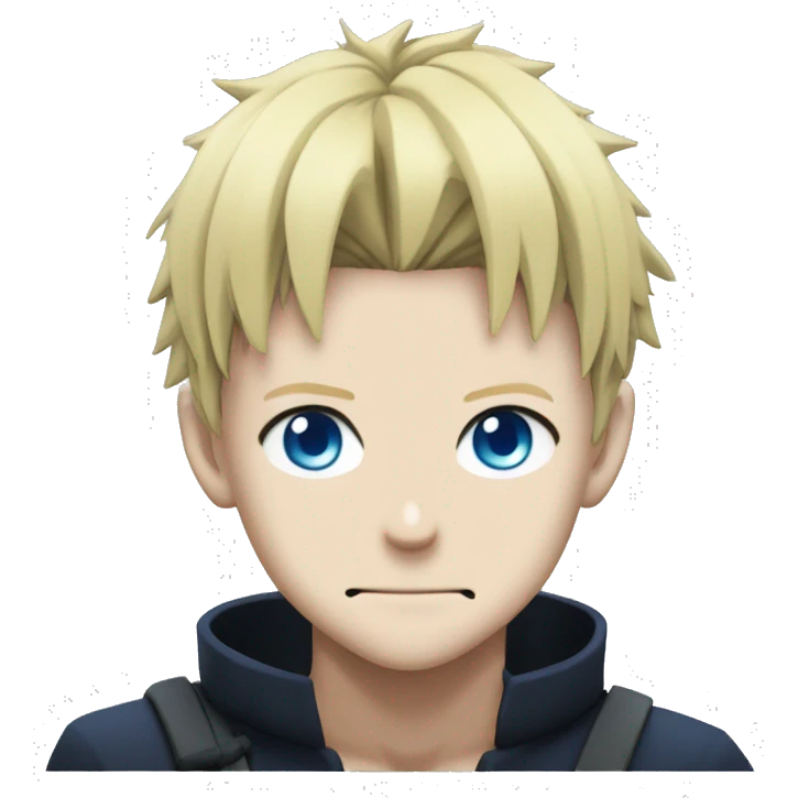 character from "Jujutsu Kaisen" anime blond hair, blue eyes emoji