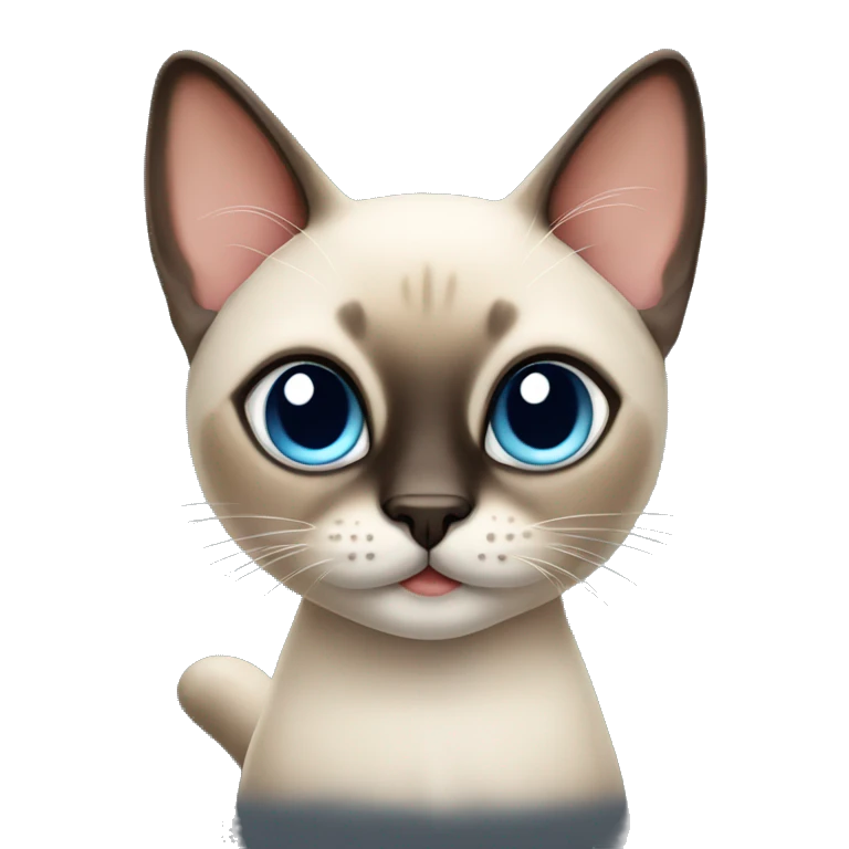 Cute Siamese cat  emoji