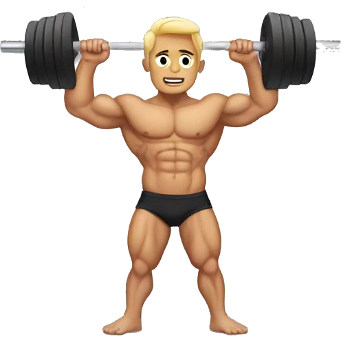 gym ripped male body emoji