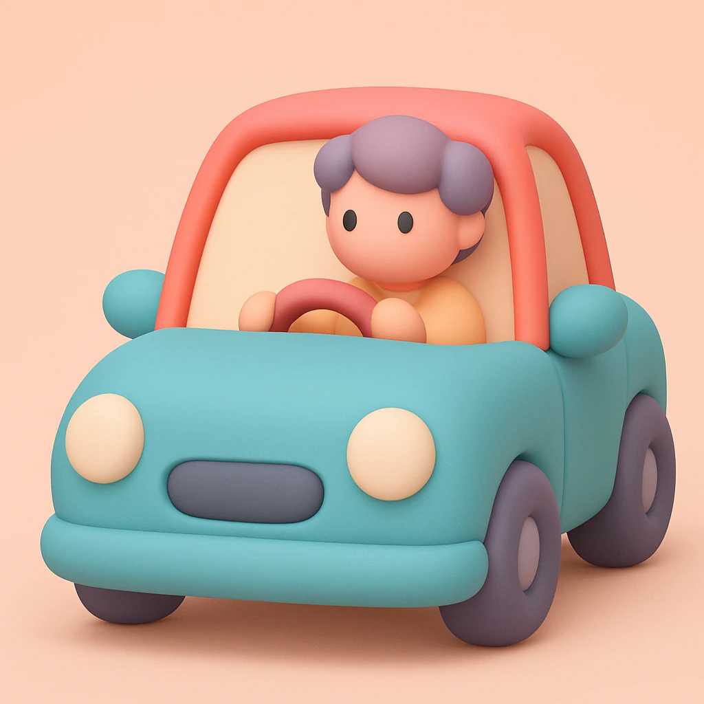 person driving a car emoji
