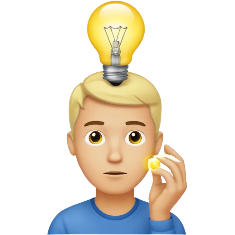 ligth man had an idea emoji