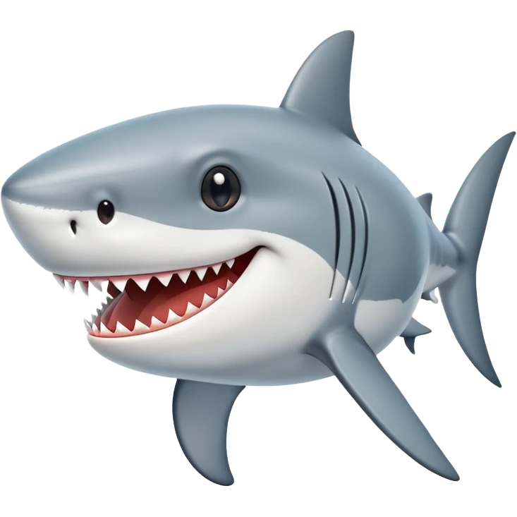 shark with a pet mouse emoji