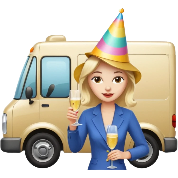 CAN I USE THE SAME IMAGE BUT WITH A MOVING VAN IN THE BACKGROUND emoji