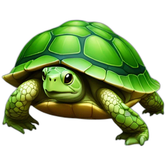 Tortue sur grenouille géante emoji