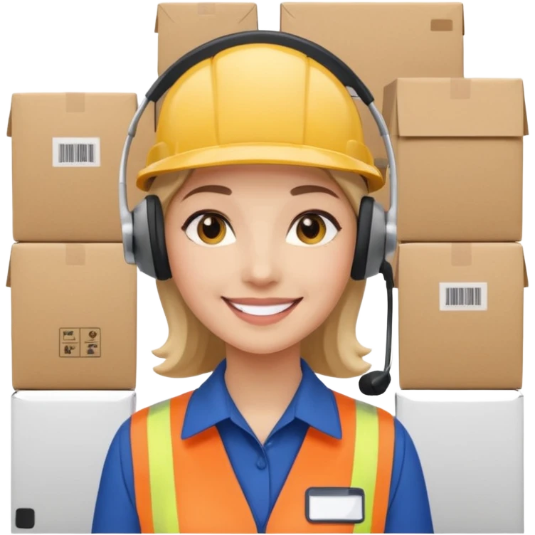 Sales women specialist in shipping emoji