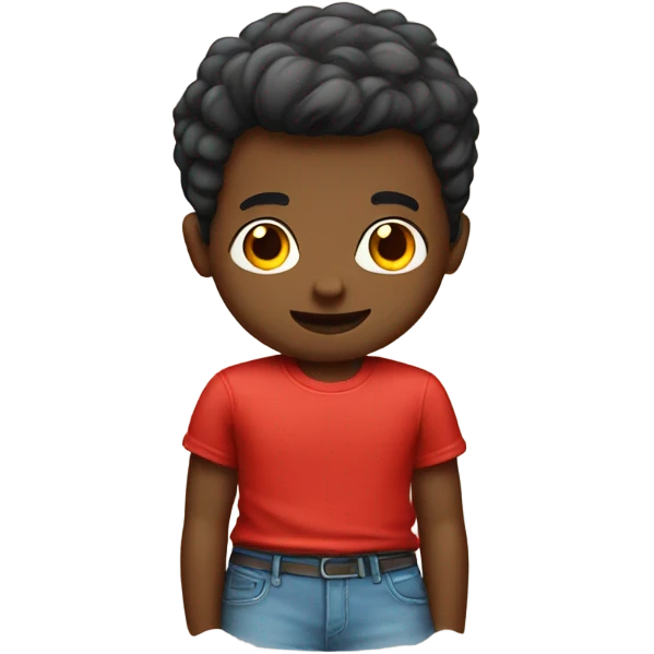 Red tshirt smart boy emoji