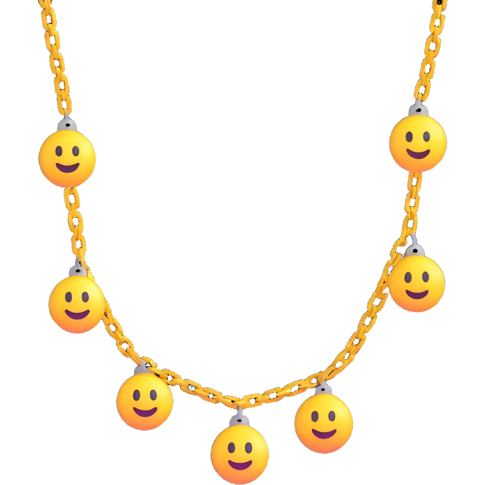 chain of lights, shiny and playful, 3D emoji style emoji