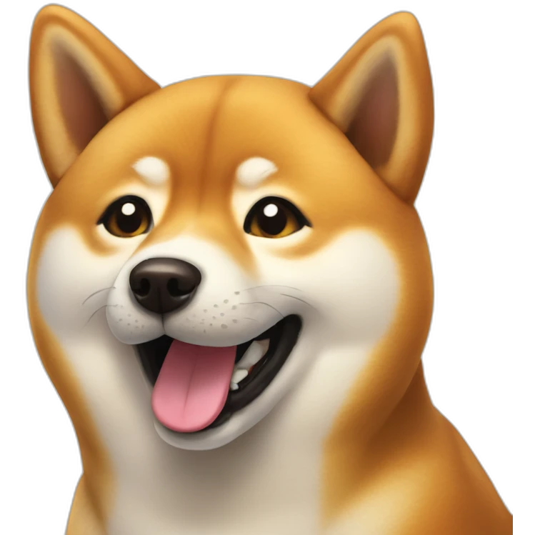 Shiba inu winking emoji