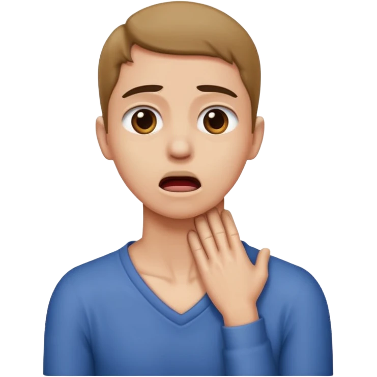 Person strangling their neck emoji