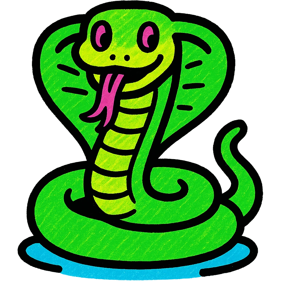 Green cobra emoji