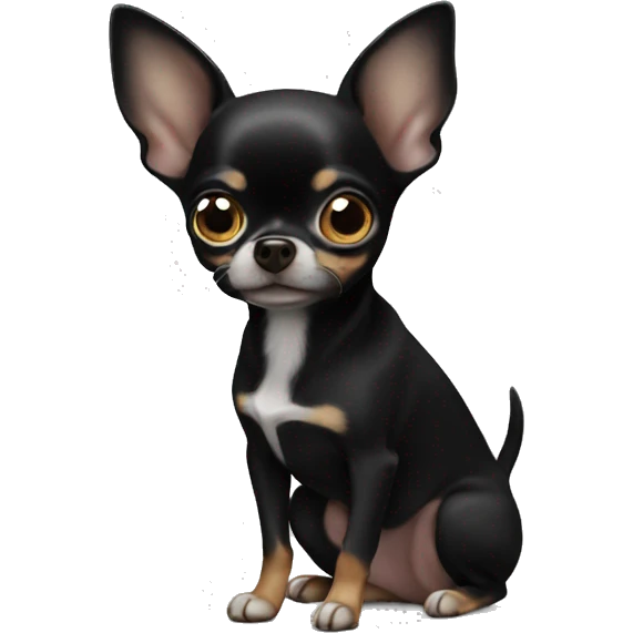 Black chihuahua  emoji