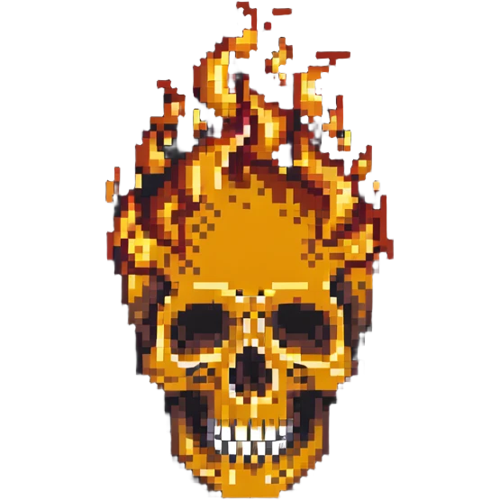 skull with flames emoji